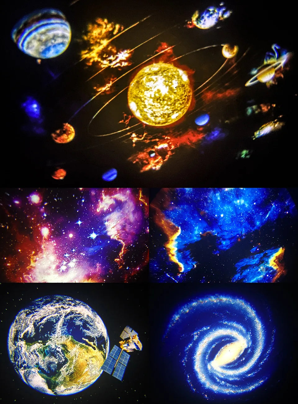 Night Light Galaxy Projector 15 patterns Earth Moon Planetarium Lamp Starry Sky Projector Bedroom deco  Atmosphere Light