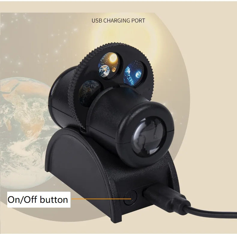 Night Light Galaxy Projector 15 patterns Earth Moon Planetarium Lamp Starry Sky Projector Bedroom deco  Atmosphere Light
