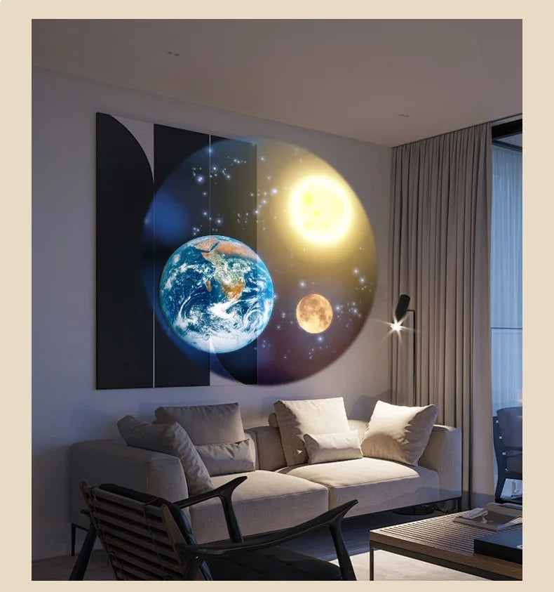 Night Light Galaxy Projector 15 patterns Earth Moon Planetarium Lamp Starry Sky Projector Bedroom deco  Atmosphere Light