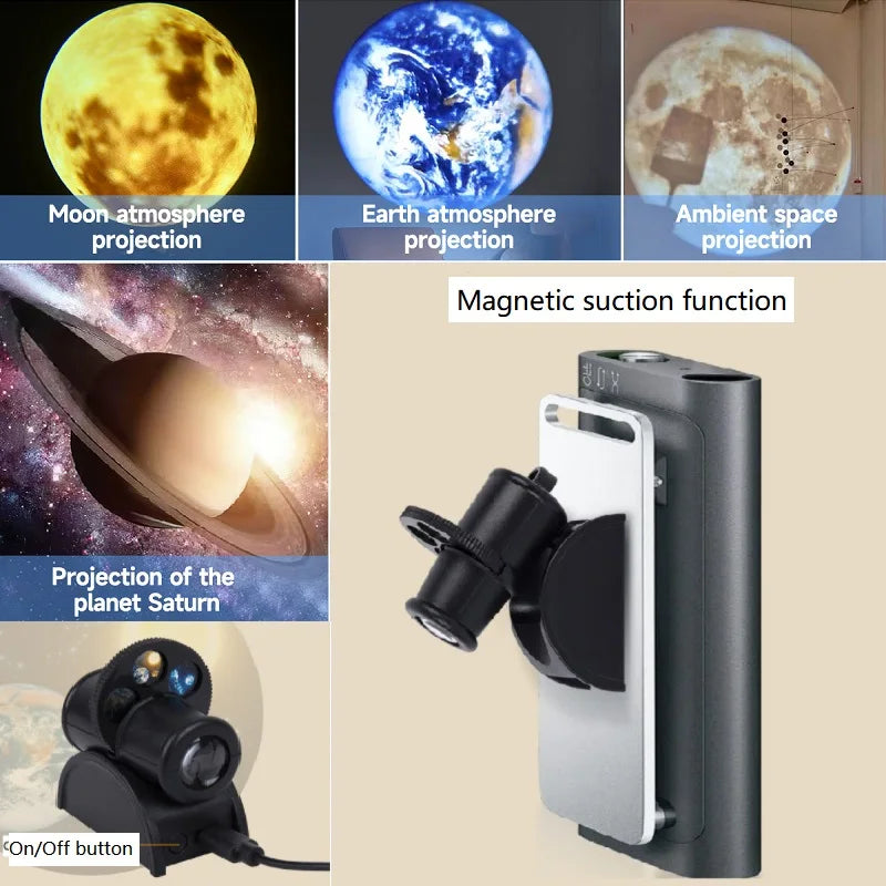 Night Light Galaxy Projector 15 patterns Earth Moon Planetarium Lamp Starry Sky Projector Bedroom deco  Atmosphere Light